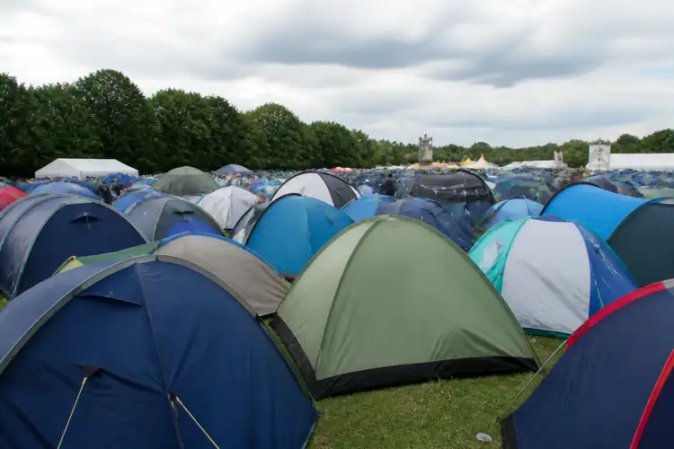 Festival tenten op meerdaagse festivals